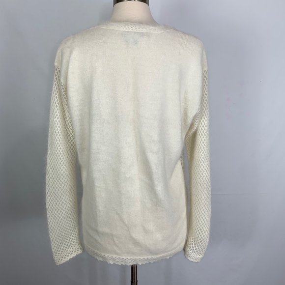 Shannan Vintage Angora Crochet Cardigan - Picture 5 of 8